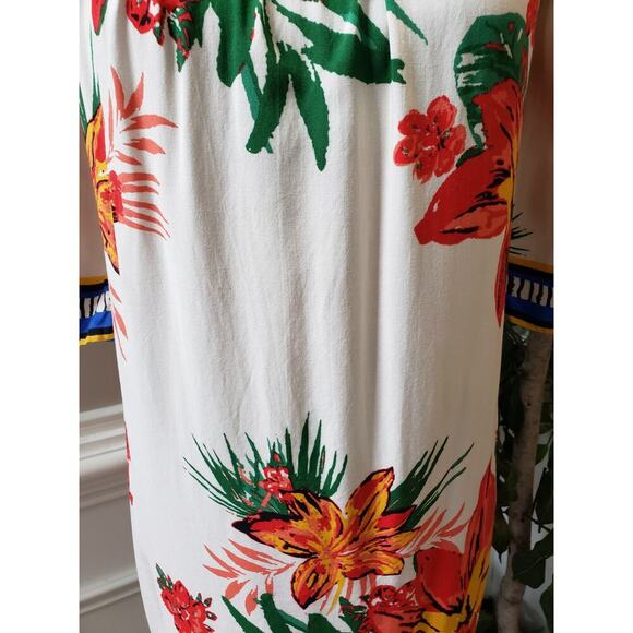 Free Market by Flying Tomato Mini Dress Womens Small White Floral Long Sleeve - Picture 8 of 11